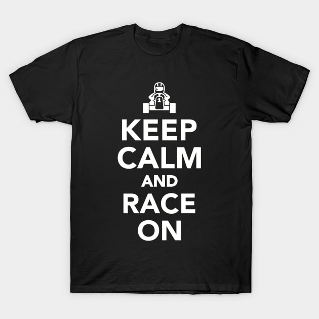 Keep calm and race on T-Shirt by Designzz